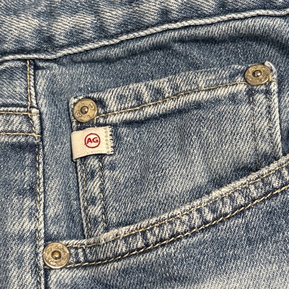 AG Ex-Boyfriend Slim Jeans Women’s 30 Med-Light Wash Raw Hem Slouchy Relaxed Fit - Picture 5 of 9